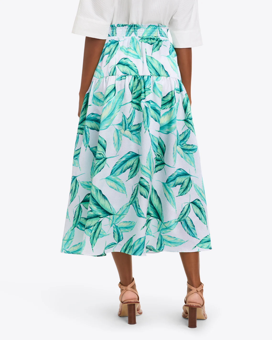 Midi Skirt in Hammered Satin