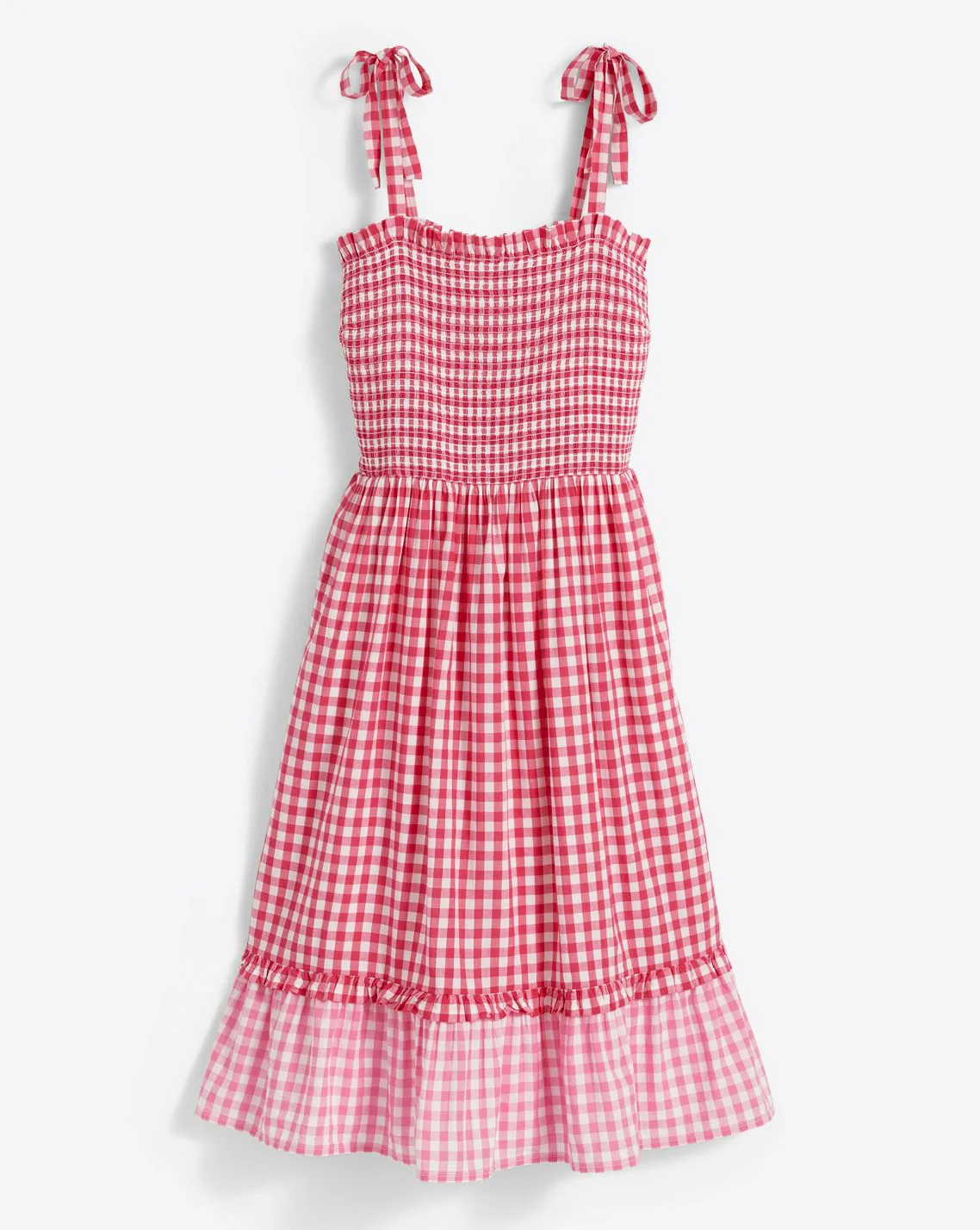 Smocked Dress in Pink Gingham