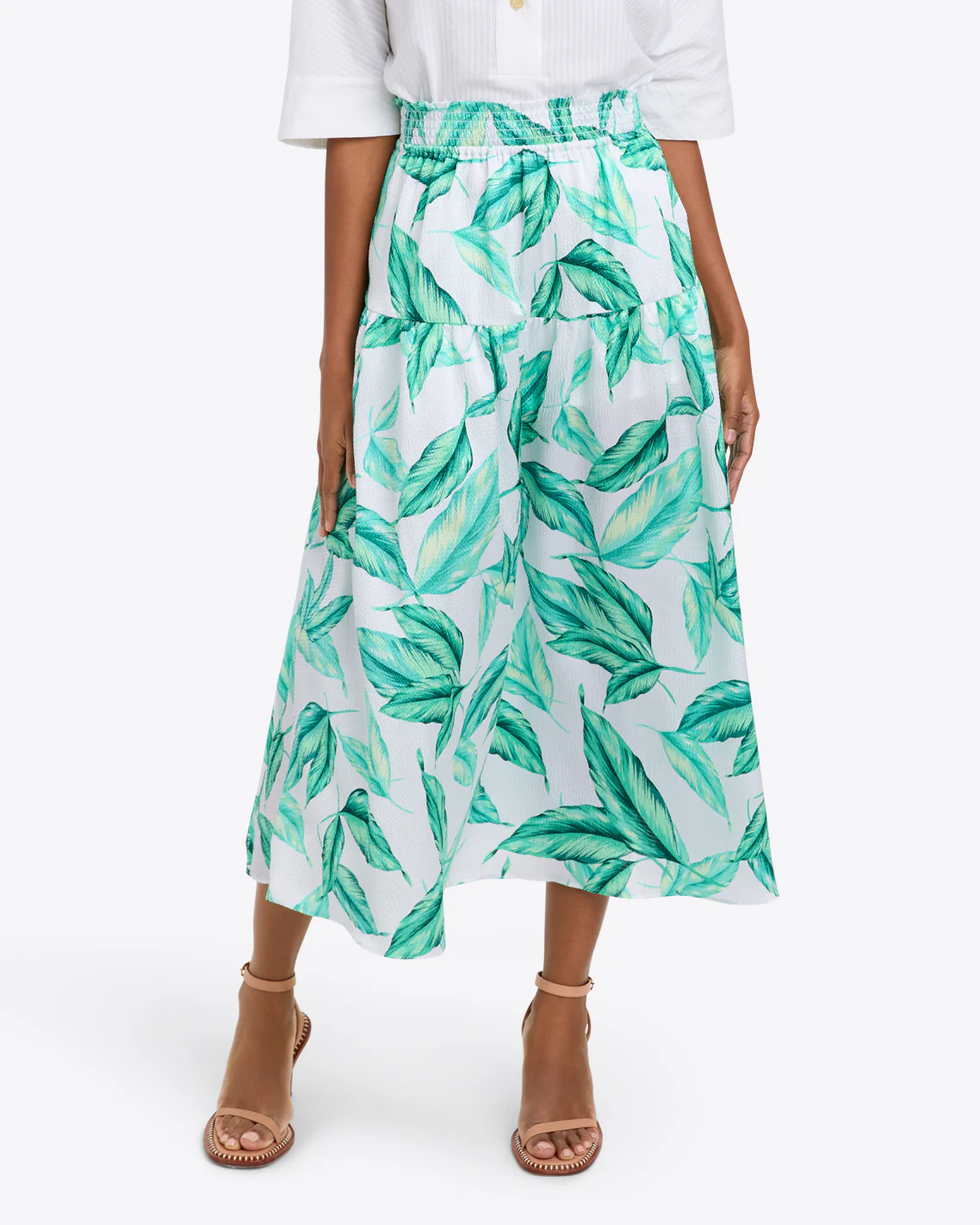 Midi Skirt in Hammered Satin