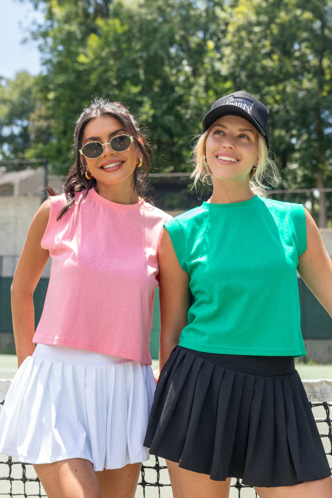 Green Sleeveless Knit Top