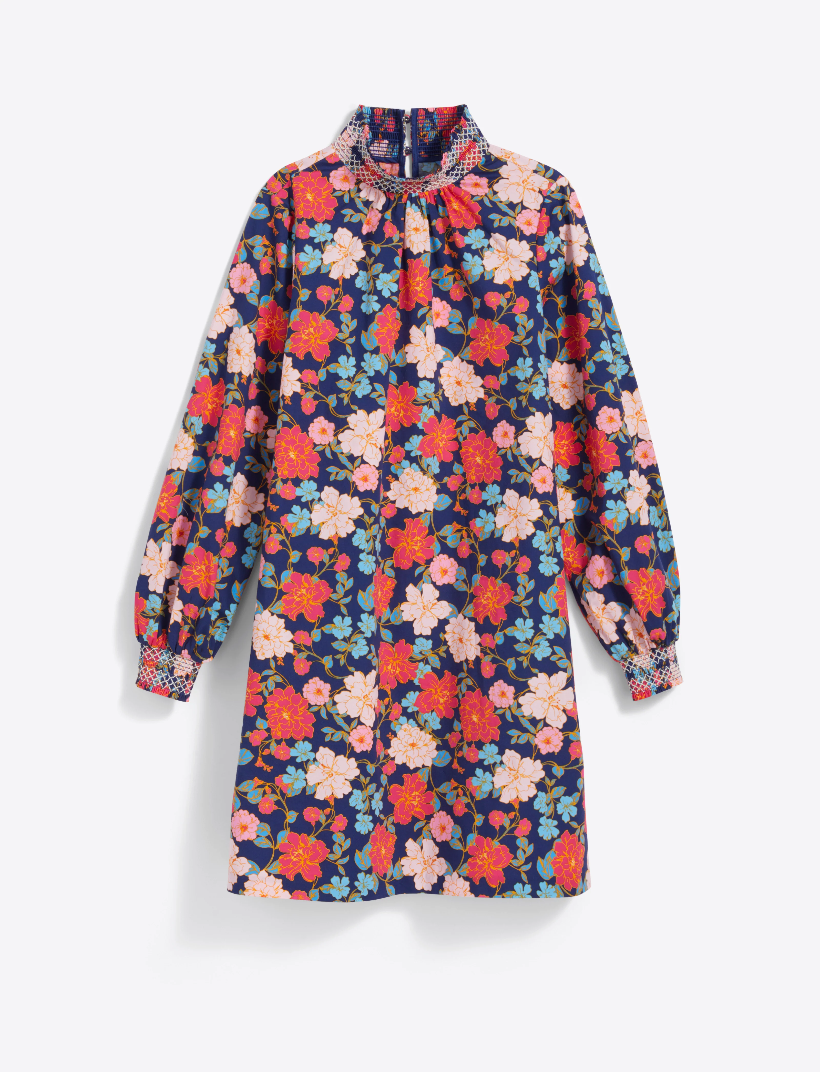 Shift Mini Dress in Stretch Poplin